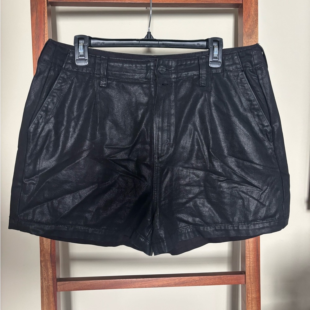 PAIGE High Waist Black Women's Shorts - Picture 2 of 4
